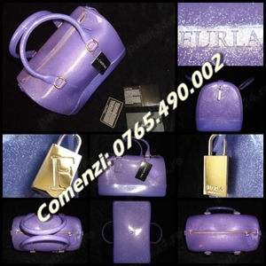 Geanta dama candy bag silicon lacat auriu Furla - imagine 6