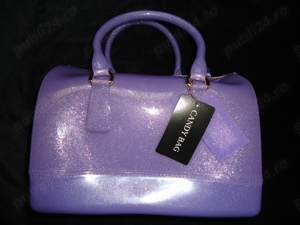 Geanta dama candy bag silicon lacat auriu Furla - imagine 9