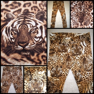 Colanti lungi dama tigri leoparzi pantalon femei animal print - imagine 4