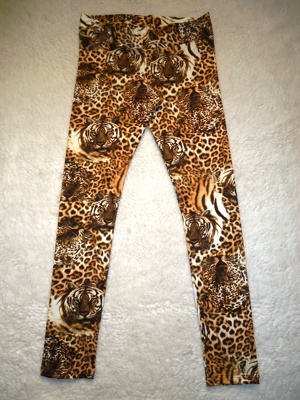 Colanti lungi dama tigri leoparzi pantalon femei animal print - imagine 5