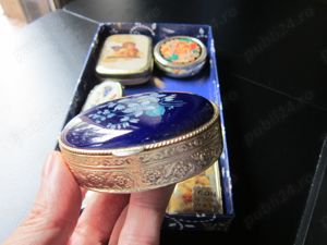 cadou rar cutie inele,bijuterii, pastile Pill Box vintage Germania - imagine 8