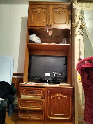 Oglinda rama lemn sculptat, dulap, masa lemn, noptiera - imagine 5