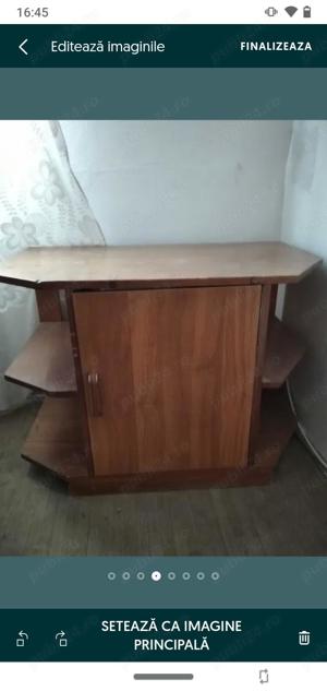 Oglinda rama lemn sculptat, dulap, masa lemn, noptiera - imagine 2