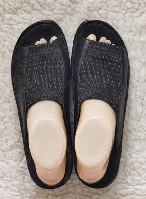 Papuci dama talpa piele naturala neagra PrimaDonna - imagine 4