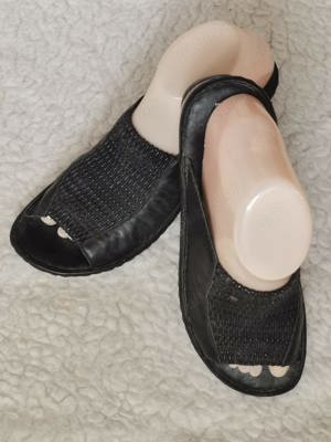 Papuci dama talpa piele naturala neagra PrimaDonna - imagine 3