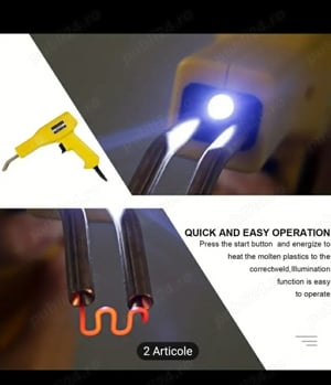 pistol termic reparație plastic bara auto - imagine 3