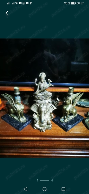 Vand statuie statuete din bronz feng shui Sheva bronz plin - imagine 2