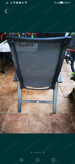 Vabd scaun sezlong din aluminiu turnat cu plasa stare foarte buna - imagine 4
