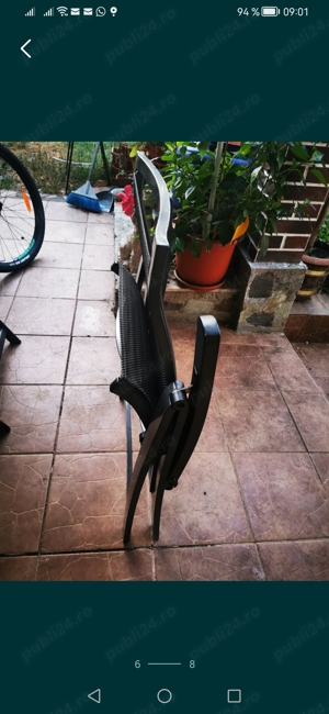 Vabd scaun sezlong din aluminiu turnat cu plasa stare foarte buna - imagine 2