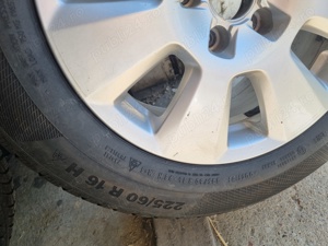 4 cauciucuri de iarna 225 60 16 cu jante de aliaj 5x112 de Audi sau vw montate și echilibrate marca  - imagine 4