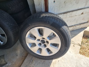 4 cauciucuri de iarna 225 60 16 cu jante de aliaj 5x112 de Audi sau vw montate și echilibrate marca  - imagine 5