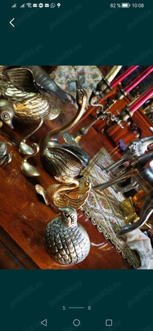 Vand fructiera vaza lebada de bronz - imagine 7