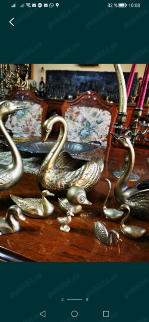 Vand fructiera vaza lebada de bronz - imagine 6