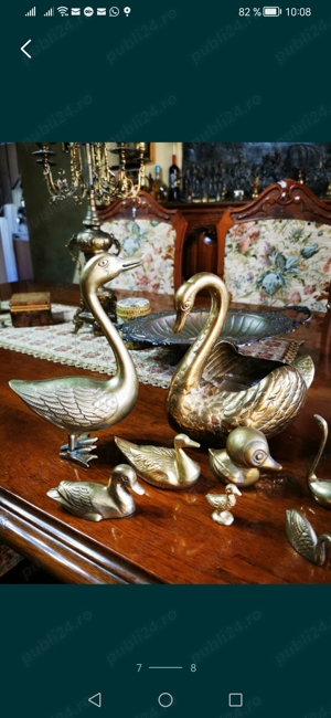 Vand fructiera vaza lebada de bronz - imagine 2