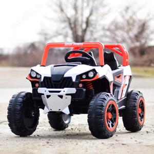 UTV electric Kinderauto RSR 4x 30w 12V cu roti moi, scaun tapitat 