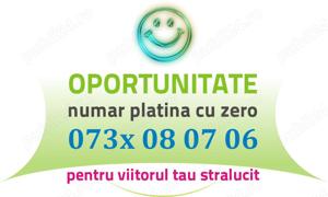 Numar Platina cu Zero - 073x.08.07.06 - VIP aur gold usor cartela numere usoare deosebite frumoase