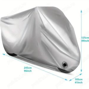 Prelata husa neagra moto bicicleta scuter motocicleta XXL  245cmx125cm­x105cm elastic - imagine 8