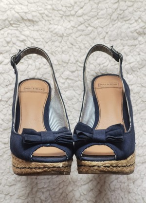 Sandale navy dama platforme sfoara femei Pull & Bear - imagine 2