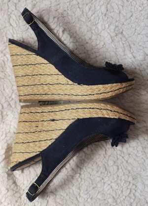 Sandale navy dama platforme sfoara femei Pull & Bear - imagine 3