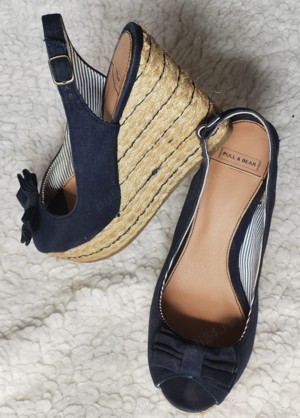 Sandale navy dama platforme sfoara femei Pull & Bear