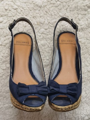 Sandale navy dama platforme sfoara femei Pull & Bear - imagine 6