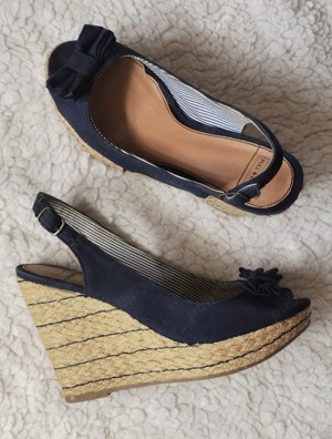 Sandale navy dama platforme sfoara femei Pull & Bear - imagine 5