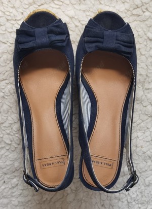 Sandale navy dama platforme sfoara femei Pull & Bear - imagine 4