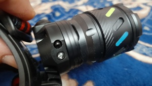 Lanterna frontala de cap led tip laser alb raza 500 metri , zoom , senzor miscare , 3 acumulatori - imagine 3