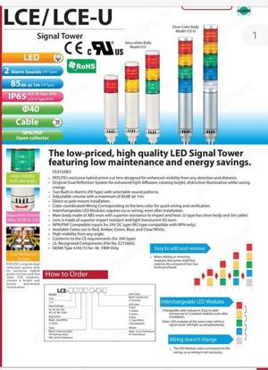 Patlite coloana lumini avertizare alarma utilaje 24v