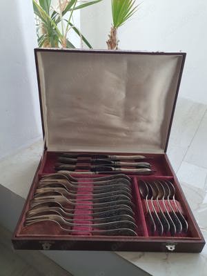 Set tacamuri placate cu ARGINT - 6pers 24 piese anii 1960-1970 Rusia