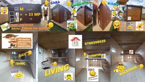 Rulota Tiny House Mini Casa Mobila Pe Roti Birou Afacere  De Locuit Vacanta De Lemn Hambar  De Vis  - imagine 2