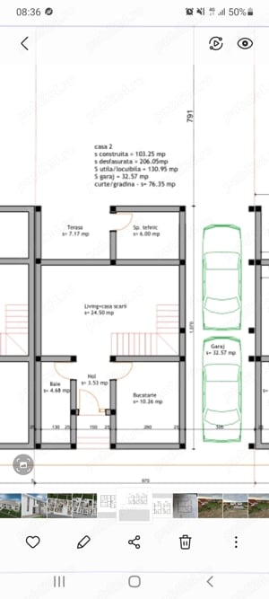 181000 euro : bucata mijloc din triplex: 130mp+ 8mp terasa acoperita+ 32mp garaj+80mp curte gazon - imagine 5