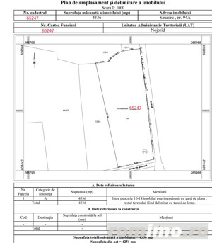 Teren intravilan, 4336 mp, 2 fronturi stradale, Sauaieu. - imagine 3