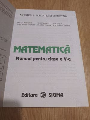 Mihaela Singer, Mircea Radu, Ion Ghica   Matematica. Manual pentru clasa a V-a - imagine 3
