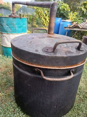 Cazan tuica din cupru masiv executat manual - imagine 4