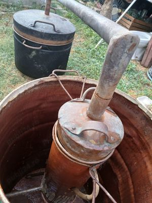 Cazan tuica din cupru masiv executat manual - imagine 3