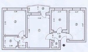 Apartament 3 camere Tomis III Dacia , direct de la proprietar