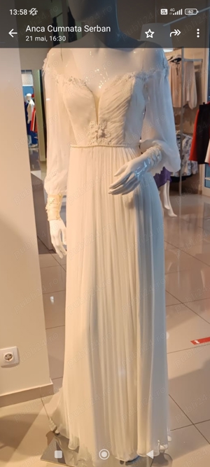 rochie mireasa  mătase naturală 