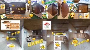 Tiny House Birou Afacere Rulota Mini Casa Mobila Pe Roti  Locuit Vacanta Hambar Lemn Din Vis Natura  - imagine 2