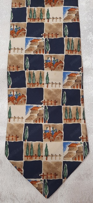 Cravata Cellini, matase, model curse de cai - imagine 2