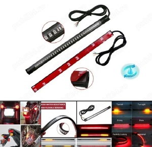 Bara Flexibila tip Pozitie+Stop+Semnalizare -48 Led-uri SMD/12V -UK - imagine 2