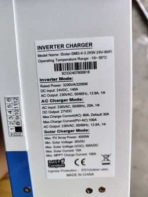 EASUN Hybrid Solar Inverter 3200W Pure Sine Inverter 140A MPPT SMG-II-3.2KW-24V-WIFI model 2024 - imagine 2