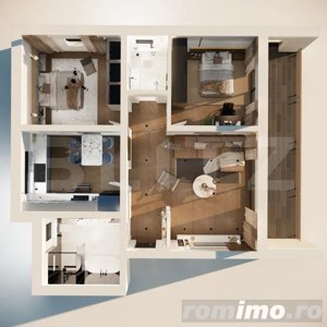 Apartament 3 camere, 92 mp, zona Ipotesti - imagine 7