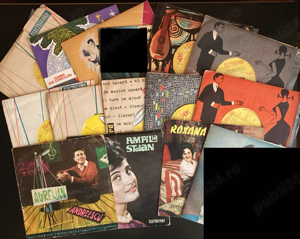 13 Discuri Vinil cu Muzica Veche Romaneasca si Straina (format mic)