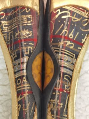 Balerini aurii dama piele naturala firma Coach opincute femei - imagine 4