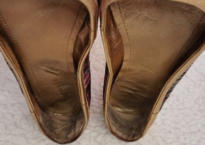 Balerini aurii dama piele naturala firma Coach opincute femei - imagine 9