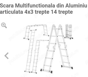 Scară aluminiu, folosita sau noua (plianta, culisanta, multifuncțională, telescopica)  - imagine 3