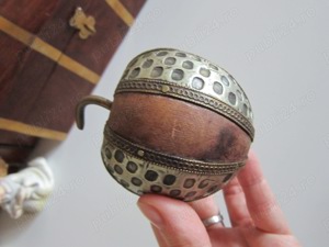 cadou rar  Mar sculptura lemn metal bronz Mid-Century Modern handmade - imagine 2