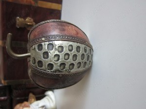 cadou rar  Mar sculptura lemn metal bronz Mid-Century Modern handmade - imagine 3