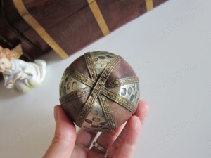 cadou rar  Mar sculptura lemn metal bronz Mid-Century Modern handmade - imagine 6